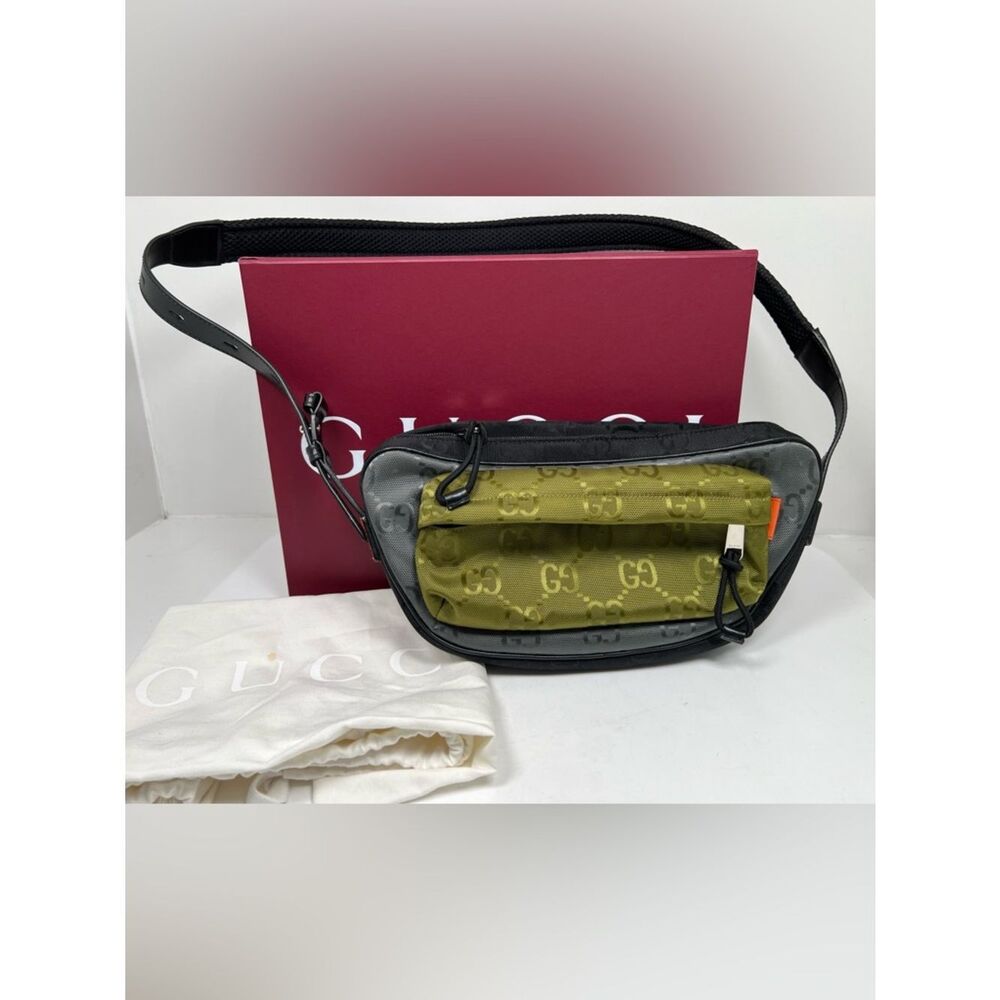 Gucci Men's Green Match Medium Gg Crossbody Bag